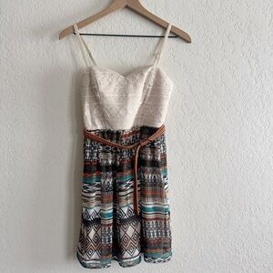 Maurices | Country Rodeo Lace and Patterned Dress | 3/4